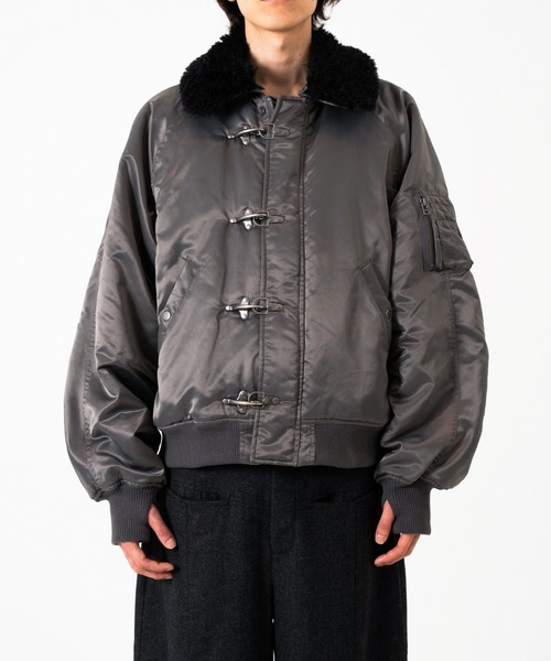 Camphor wood ブルゾン アウター DETACHABLE COLLAR FIREMAN BOMBER