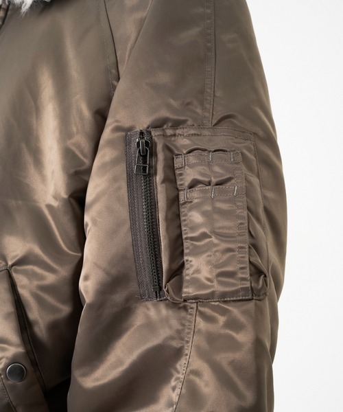 【Camphor wood】　【襟取り外し可能】ファイヤーマンボンバージャケット Camphor wood ブルゾン アウター DETACHABLE COLLAR FIREMAN BOMBER