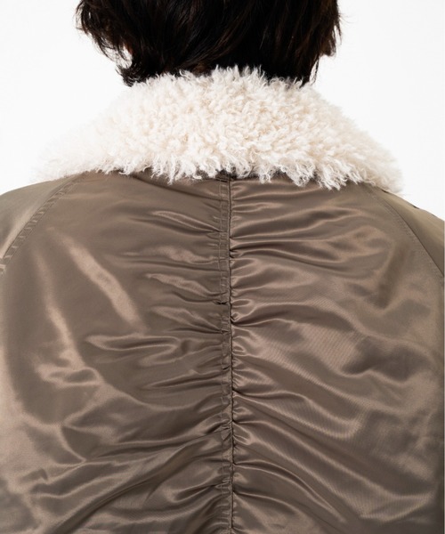 Camphor wood ブルゾン アウター DETACHABLE COLLAR FIREMAN BOMBER