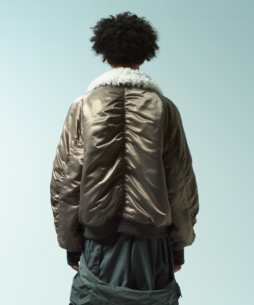 【Camphor wood】　【襟取り外し可能】ファイヤーマンボンバージャケット Camphor wood ブルゾン アウター DETACHABLE COLLAR FIREMAN BOMBER