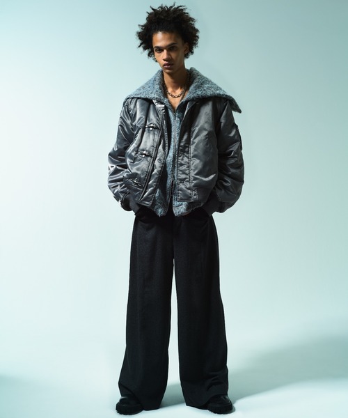 【Camphor wood】　【襟取り外し可能】ファイヤーマンボンバージャケット Camphor wood ブルゾン アウター DETACHABLE COLLAR FIREMAN BOMBER