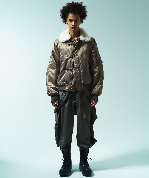 Camphor wood ブルゾン アウター DETACHABLE COLLAR FIREMAN BOMBER