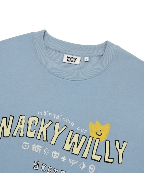 トレーナー スウェット WACKY WILLY TYPO SWEATSHIRT メンズ トレーナー スウェット WACKY WILLY TYPO SWEATSHIRT メンズ