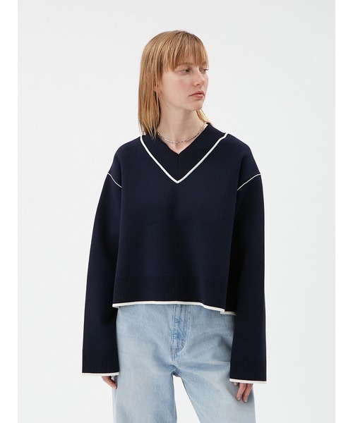 「MIESROHE」 長袖ニット FREE ホワイト レディース_画像2