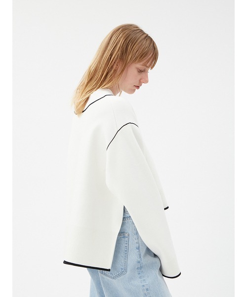 「MIESROHE」 長袖ニット FREE ホワイト レディース_画像6