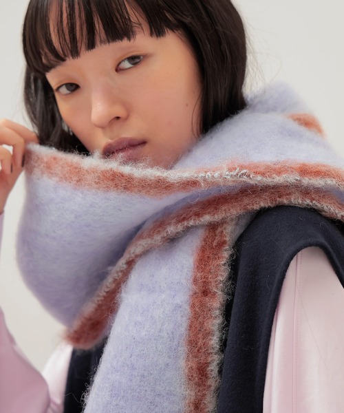 あくびさん専用　814 EZCARAY TWIST FRAME モヘアマフラー 814 EZCARAY Twist Frame モヘヤストール｜トゥモローランド 公式サイト