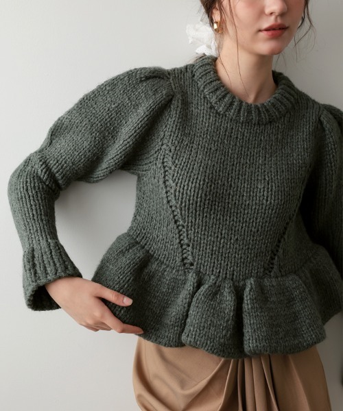 DONOBAN（ドノバン） ニット セーター ハンドメイドパフニット