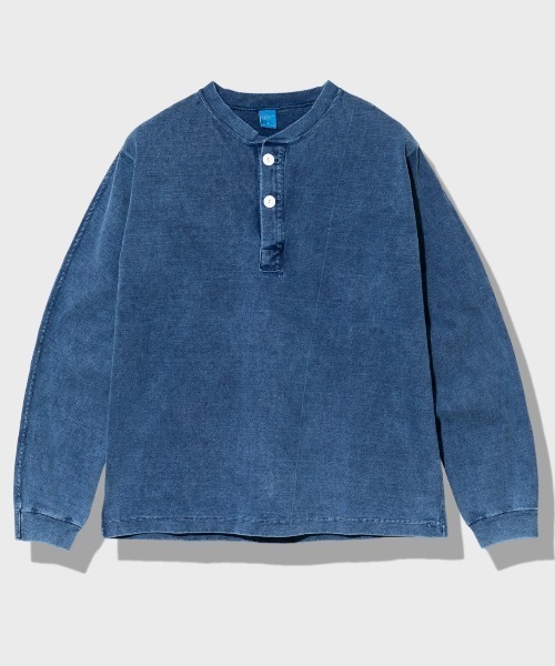 GOOD ON（グッドオン） tシャツ LS HEAVY HENLEY TEE INDIGO SHAVE