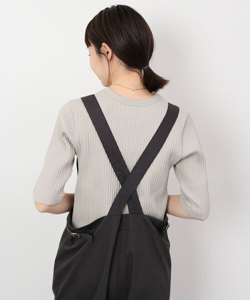 「SLOBE IENA」 7分袖カットソー FREE ネイビー レディース_画像5