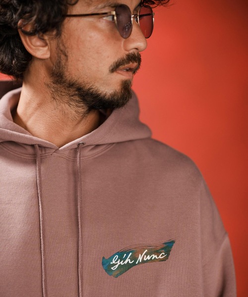 「Jih Nunc」 プルオーバーパーカー S ワイン メンズ_画像9