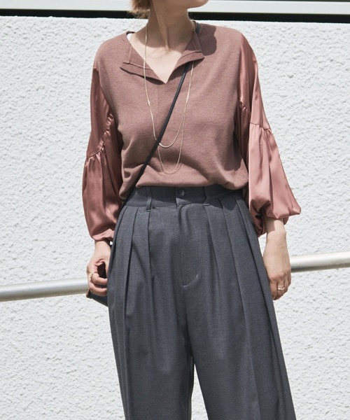 「Audrey and John Wad」 長袖ニット FREE イエロー レディース_画像2