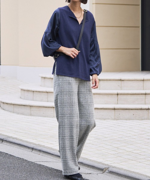 「Audrey and John Wad」 長袖ニット FREE イエロー レディース_画像8