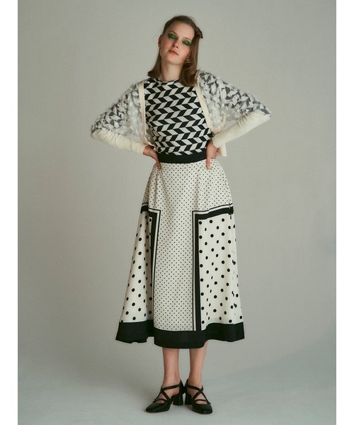 「FURFUR」 フレアスカート FREE アイボリー レディース_画像5