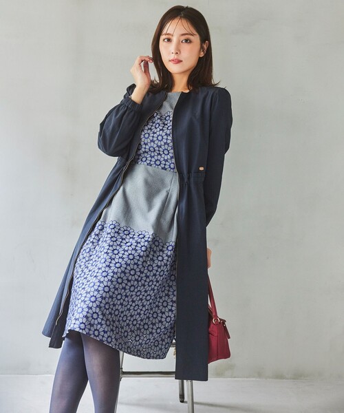 TOCCA（トッカ） ノーカラーコート 2 ネイビー レディース : ZOZOTOWN