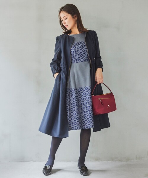 TOCCA（トッカ） ノーカラーコート 2 ネイビー レディース : ZOZOTOWN