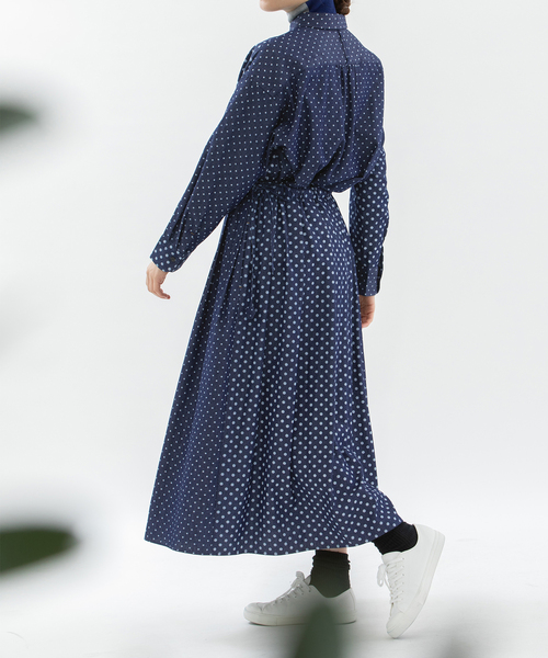 【NEW】ノップドゥノッド（nop de nod）/miscデニムドットプリントシャツ nop de nod（ノップドゥノッド） ブラウス シャツ miscデニムドット