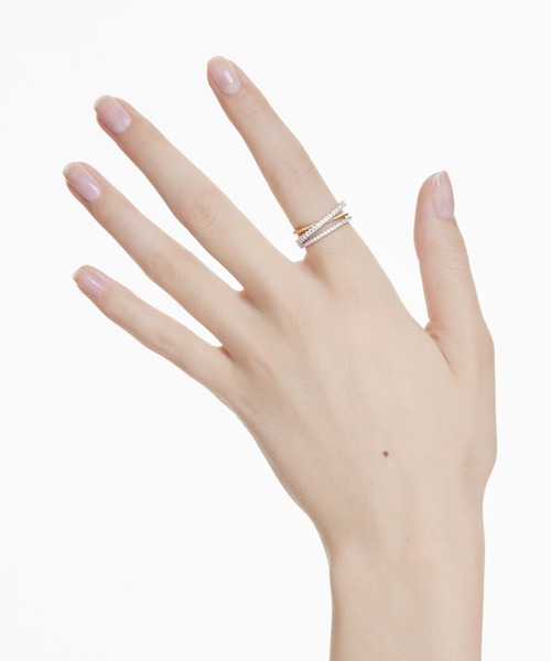スワロフスキー　リング　55 SWAROVSKI（スワロフスキー） リング 55 ホワイト レディース