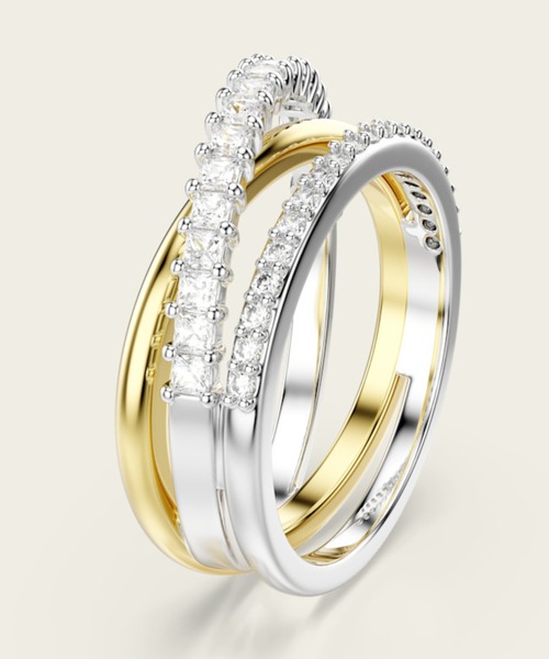 スワロフスキー　リング　55 SWAROVSKI（スワロフスキー） リング 55 ホワイト レディース