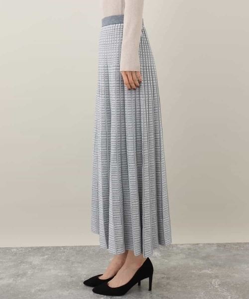 「MK MICHEL KLEIN」 ニットスカート 38 ブラック レディース_画像3