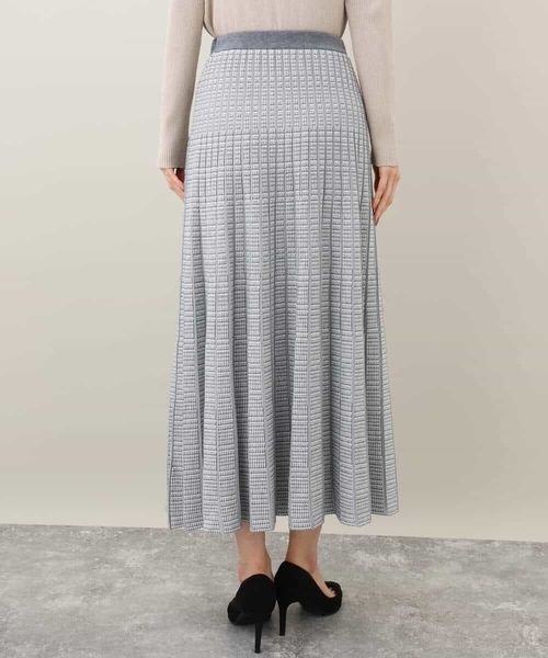 「MK MICHEL KLEIN」 ニットスカート 38 ブラック レディース_画像4