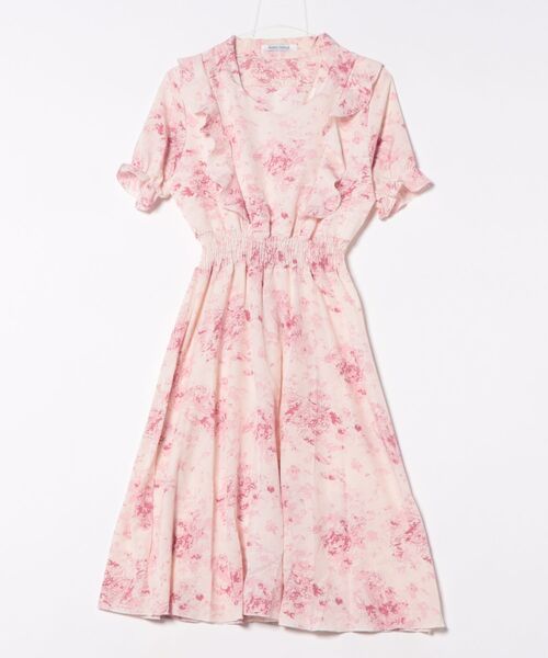 「BLANC FICELLE」 半袖ワンピース M アイボリー レディース_画像4