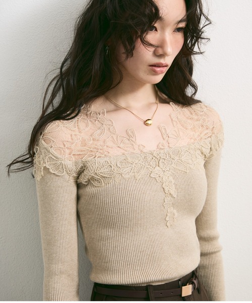 tシャツ シアーレースリブトップス レディース : ZOZOTOWN Yahoo!店