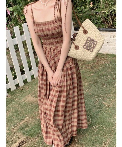 「LADY LIKE」 キャミソールワンピース M ネイビー レディース_画像8