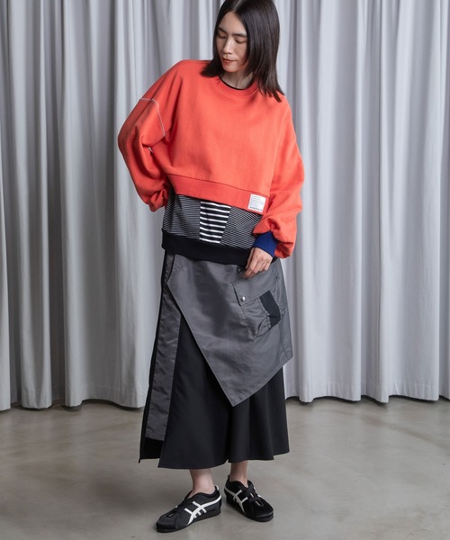 MARECHALTERRE マルシャルテル フリル 切り替えトレーナースウェット MARECHAL TERRE - MARECHALTERRE マルシャルテル フリル 切り替え