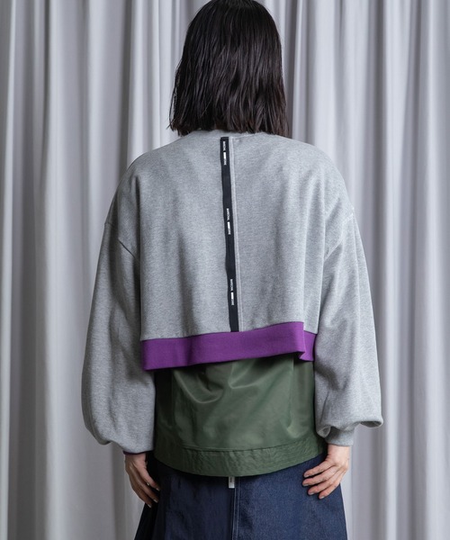 MARECHALTERRE マルシャルテル フリル 切り替えトレーナースウェット MARECHAL TERRE - MARECHALTERRE マルシャルテル フリル 切り替え