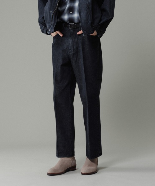 【新品】ストレート デニム スラックス / ADAM ET ROPE＇ ADAM ET ROPE'（アダムエロペ） ジーンズ ストレート スラックスデニム