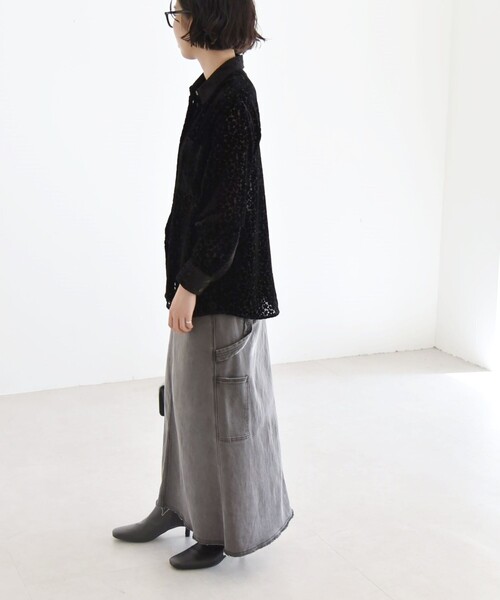 「quaranciel」 長袖シャツ ONE SIZE ブラック レディース_画像3