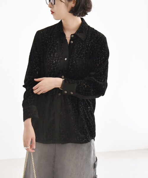 「quaranciel」 長袖シャツ ONE SIZE ブラック レディース_画像5