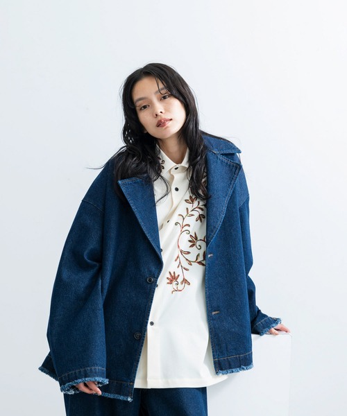 「JUNRED」 デニムジャケット S ブラック メンズ_画像3