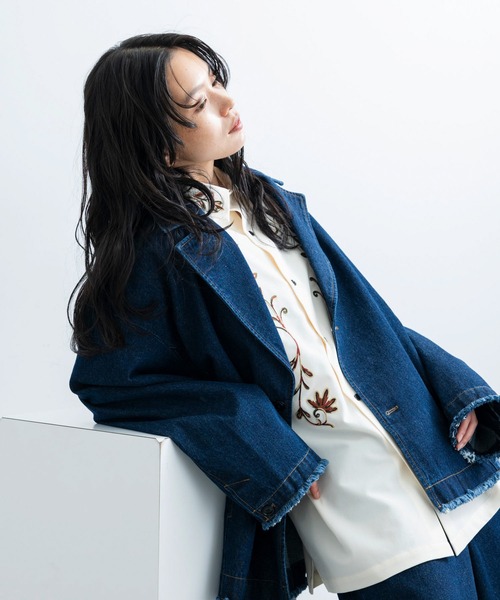 「JUNRED」 デニムジャケット S ブラック メンズ_画像4