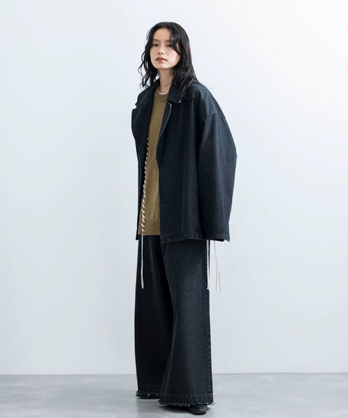 「JUNRED」 デニムジャケット S ブラック メンズ_画像5