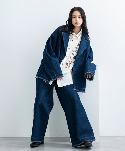 「JUNRED」 デニムジャケット S ブラック メンズ_画像6