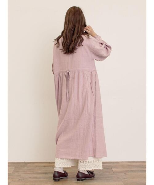 「Samansa Mos2」 長袖ワンピース S ブルー レディース_画像4