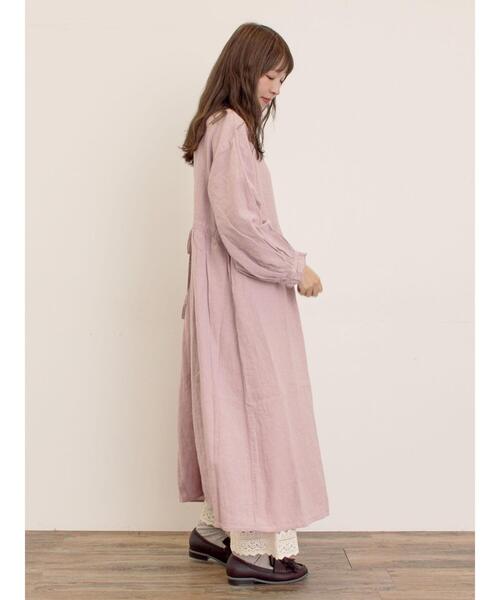 「Samansa Mos2」 長袖ワンピース S ブルー レディース_画像5