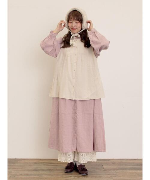 「Samansa Mos2」 長袖ワンピース S ブルー レディース_画像6