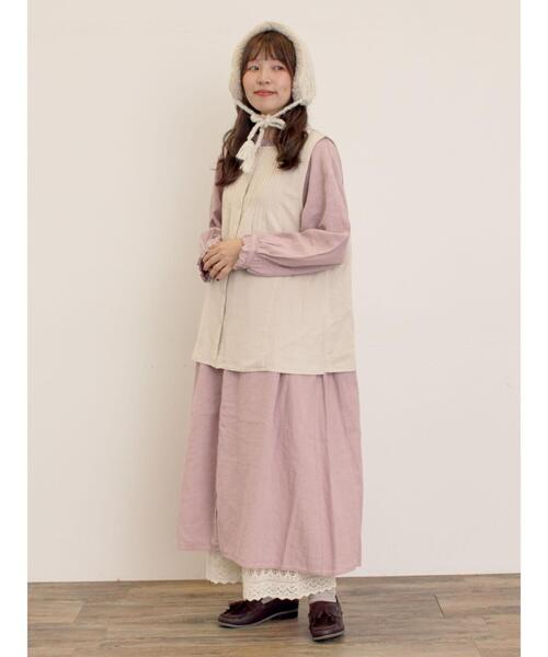 「Samansa Mos2」 長袖ワンピース S ブルー レディース_画像7