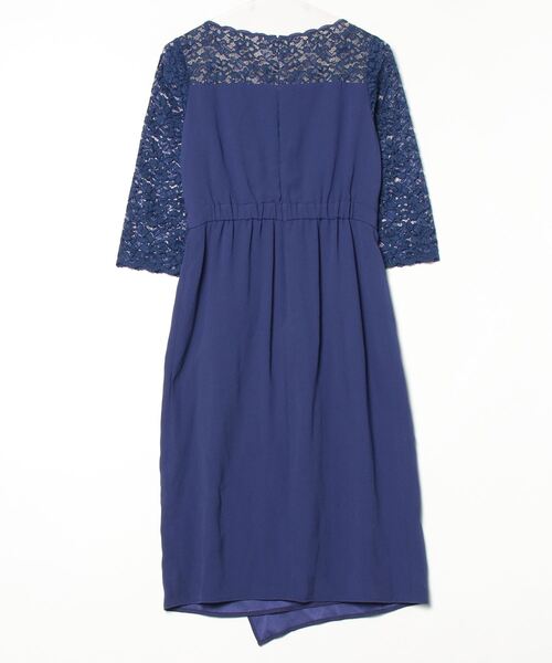 「AIMER」 7分袖ワンピース M ブルー レディース_画像2