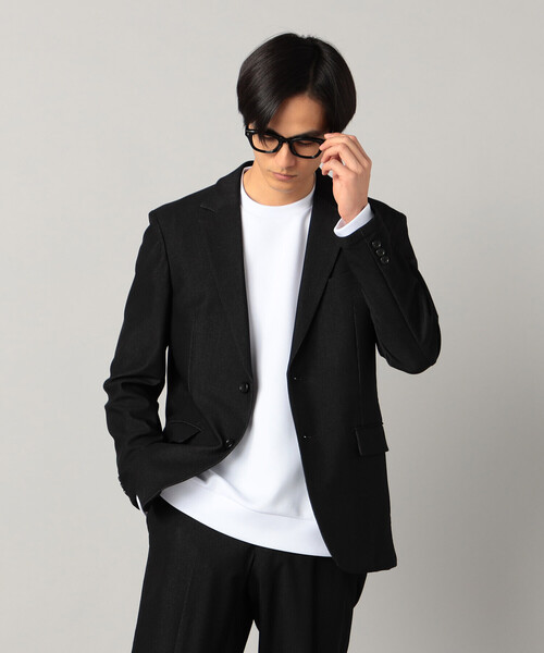 ジャケット テーラードジャケット 「接触冷感」「セットアップ対応」4WAYストレッチデニムライクジャージー テーラードジャケット メンズの画像