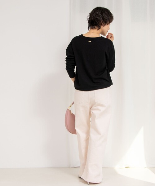 「Rie Miller」 ニットカーディガン 38 ベージュ レディース_画像4