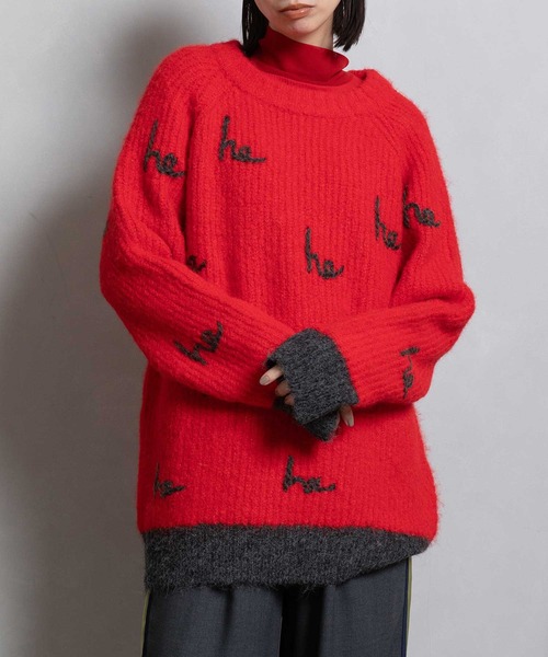 「MARECHAL TERRE」 長袖ニット MEDIUM パープル レディース_画像2
