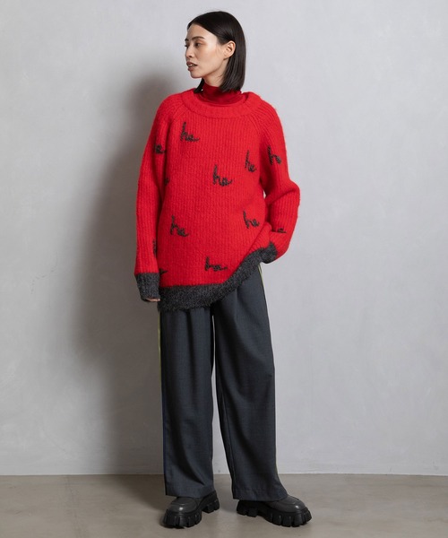 「MARECHAL TERRE」 長袖ニット MEDIUM パープル レディース_画像6