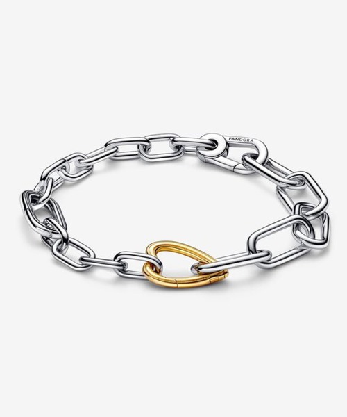 PANDORA（パンドラ） ブレスレット 16cm シルバー×ゴールド レディース