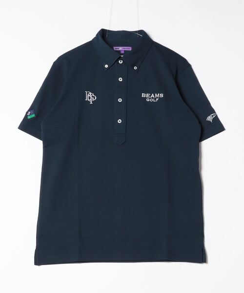 K*a様 Beams Golf ポロシャツ Lサイズ ネイビー BEAMS GOLF（ビームス ゴルフ） 半袖ポロシャツ L ネイビー メンズ