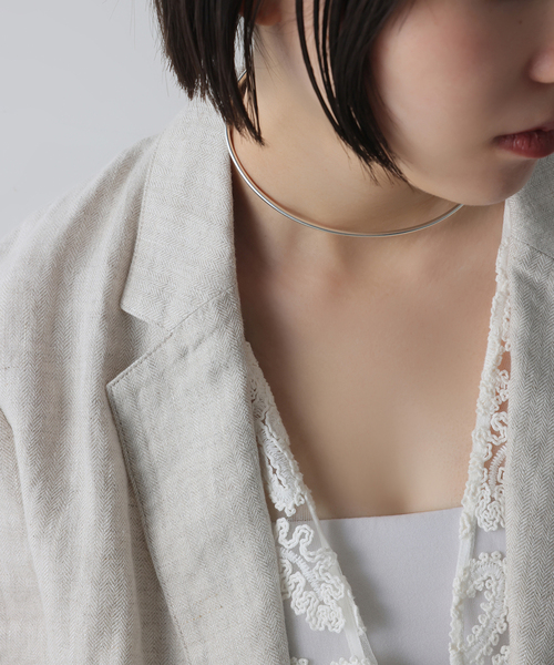 ネックレス 「SAMH by LILAS」ラリエットパイプチョーカー SV レディースの画像