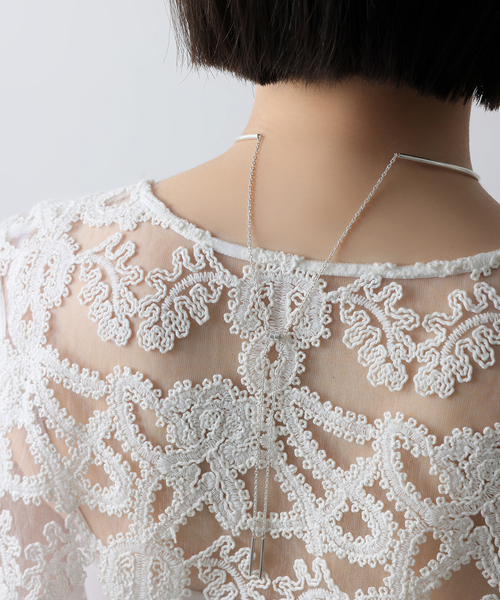 ネックレス 「SAMH by LILAS」ラリエットパイプチョーカー SV レディースの画像