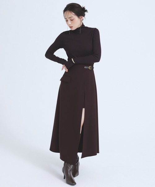 「anuans」 キュロット MEDIUM バーガンディー レディースの画像